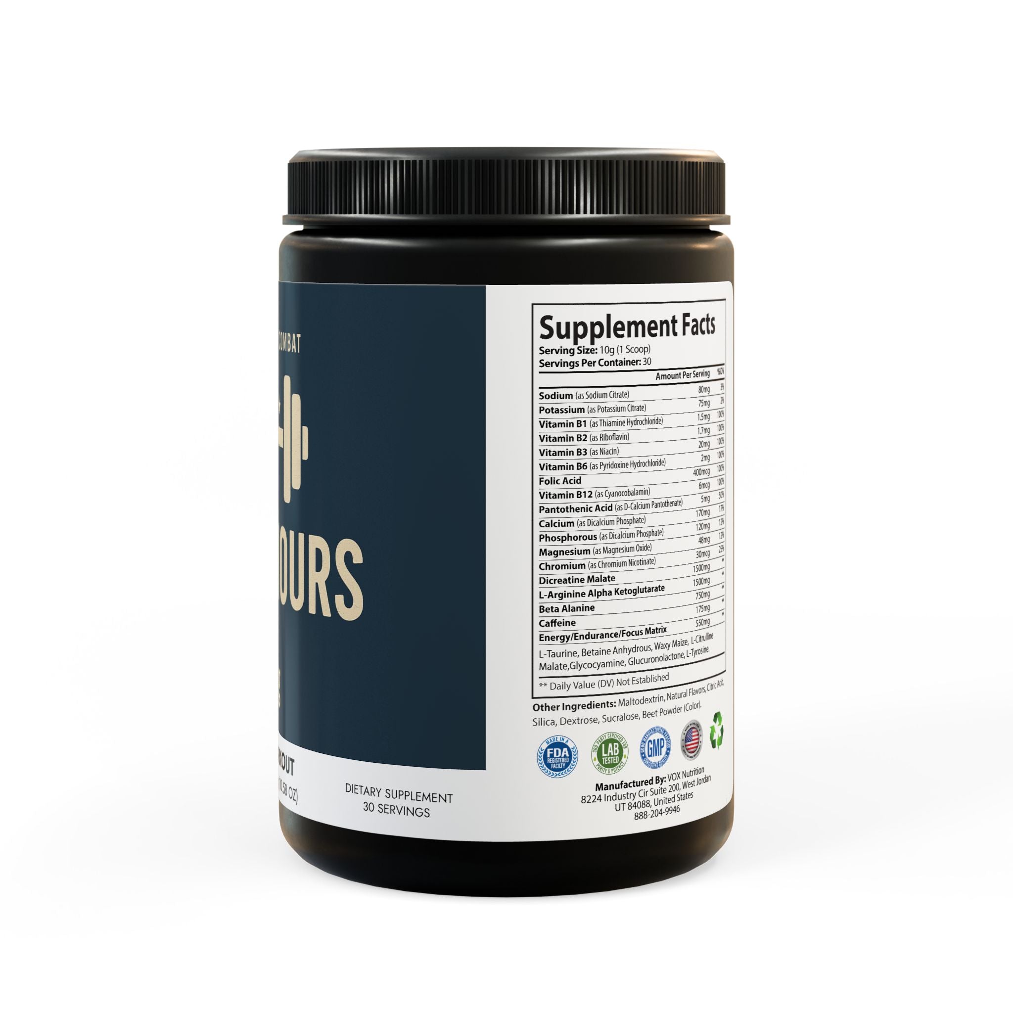 AFTERHOURS Pre-Workout Supplement, Watermelon (300g, 10.58oz)